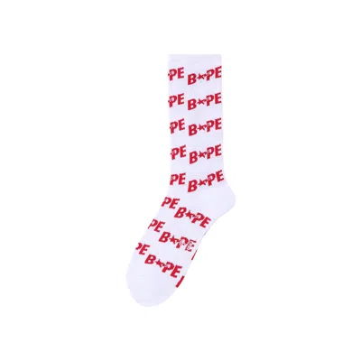 BAPE BAPE STA SOCKS 'RED'