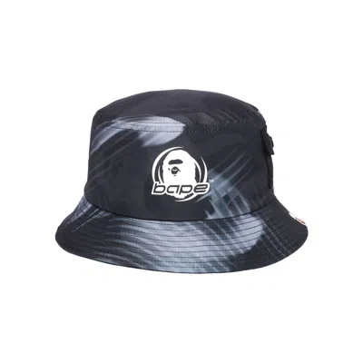 BAPE BAPE STROKE CAMO POCKET BUCKET HAT 'BLACK'