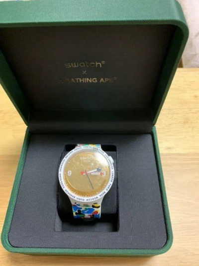 BAPE BAPE × SWATCH BIG BOLD 2020 COLLABO WATCH LIMITED TOKYO WHITE MULTI CAMO APE