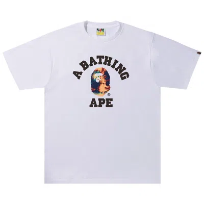 BAPE BAPE TIE DYE COLLEGE TEE 'WHITE/MULTICOLOR'