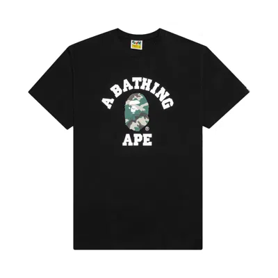 BAPE BAPE WOODLAND CAMO COLLEGE TEE 'BLACK'