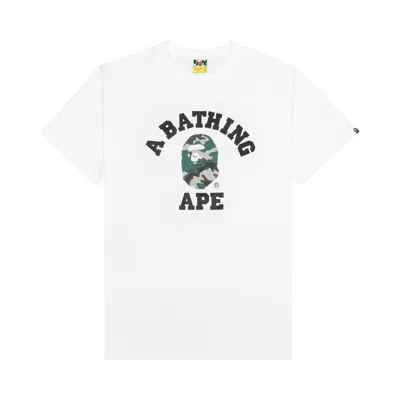 BAPE BAPE WOODLAND CAMO COLLEGE TEE 'WHITE'