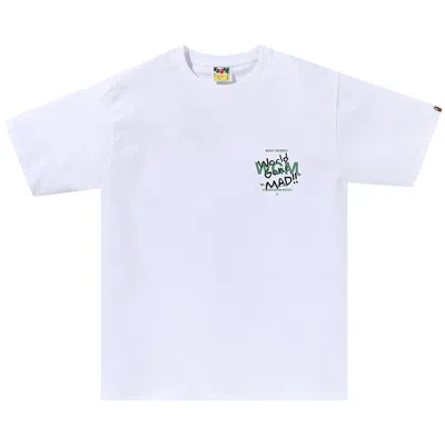 BAPE BAPE WOODLAND CAMO WGM APE HEAD TEE 'WHITE'
