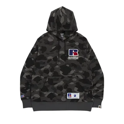 BAPE BAPE X RUSSELL COLOR CAMO COLLEGE HOODIE 'BLACK'