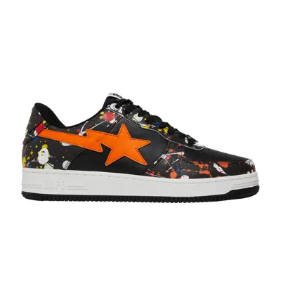 BAPE BAPESTA LOW 'PAINT SPLATTER - BLACK'