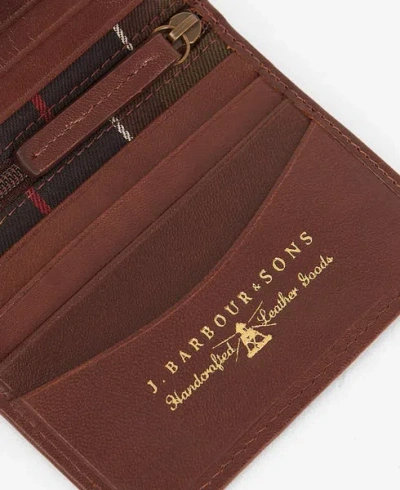 BARBOUR COLWELL BILLFOLD SMALL WALLET BROWN/CLASSIC TARTAN