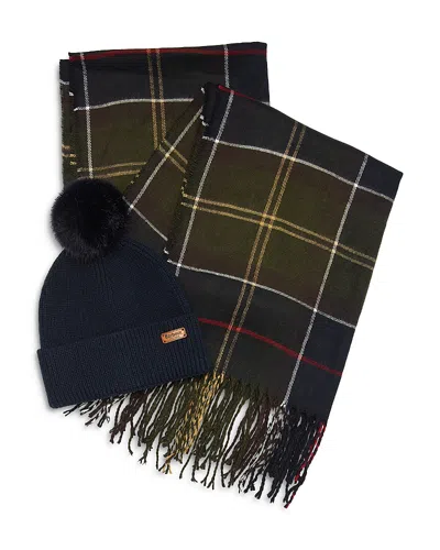 BARBOUR DOVER BEANIE & HAILES SCARF GIFT SET