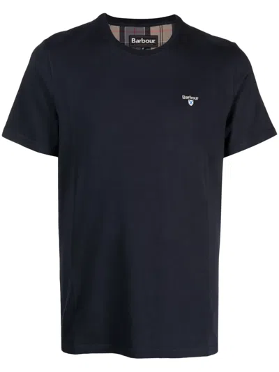 BARBOUR EMBROIDERED-LOGO COTTON T-SHIRT
