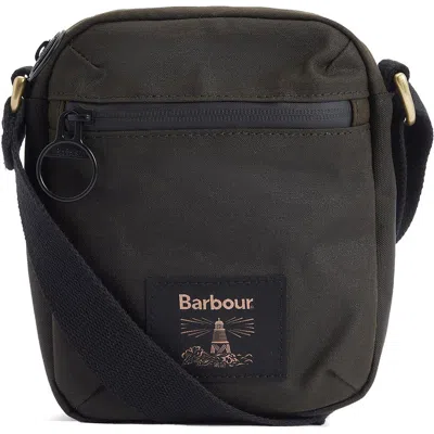 BARBOUR BARBOUR FIELD WATER RESISTANT WAXED COTTON CROSSBODY BAG