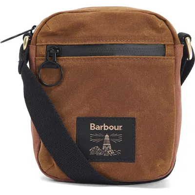 BARBOUR BARBOUR FIELD WATER RESISTANT WAXED COTTON CROSSBODY BAG