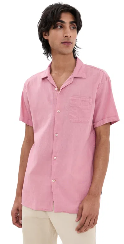 BARBOUR GARMENT DYED NELSON REGULAR FIT SHIRT TRUE PINK