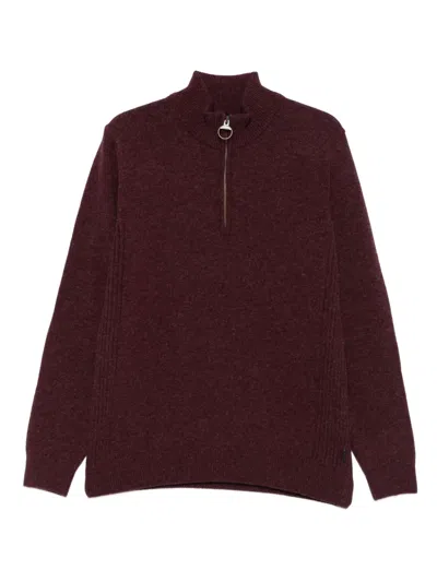 BARBOUR HIGH-NECK HALF-ZIP SWEATER