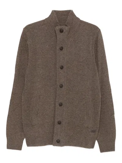 BARBOUR HIGH-NECK WOOL CARDIGAN