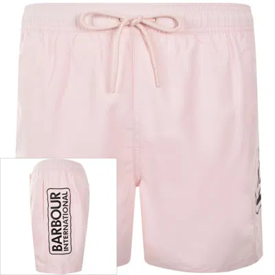 BARBOUR INTERNATIONAL BARBOUR INTERNATIONAL LOGO SWIM SHORTS PINK