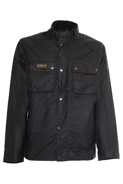 BARBOUR LOGO-PATCH LONG-SLEEVED JACKET