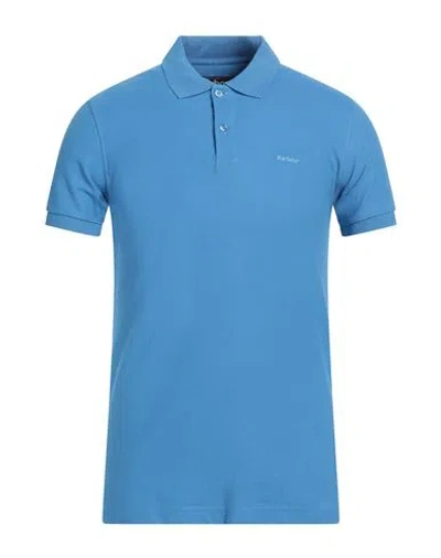 BARBOUR BARBOUR MAN POLO SHIRT AZURE SIZE S COTTON