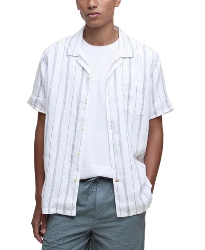 BARBOUR MEN'S GARNOCK SHORT SLEEVE STRIPED BUTTON-FRONT CAMP SHIRT