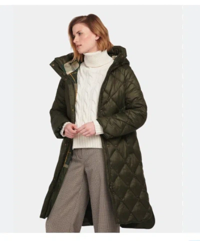 BARBOUR BARBOUR SANDYFORD QUILTED LONGLINE COAT MSRP$480 WARM + ATTRACTIVE + PRACTICAL