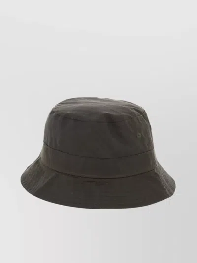 BARBOUR WAXED WIDE BRIM EYELET DETAILING HAT