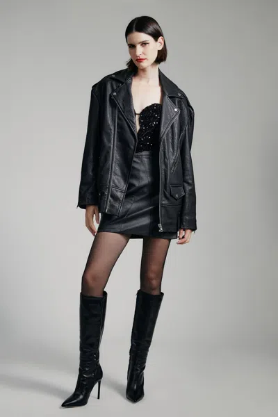 BARDOT ALEXIS VEGAN LEATHER SKIRT