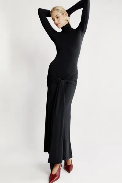 BARDOT ALIX MAXI TIE FRONT DRESS