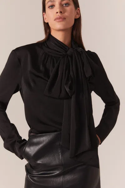 BARDOT CASTIAN SATIN BLOUSE