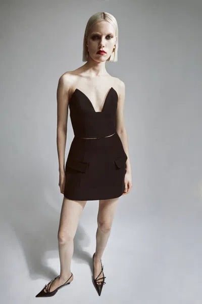 BARDOT DELPHI STRAPLESS CROP TOP