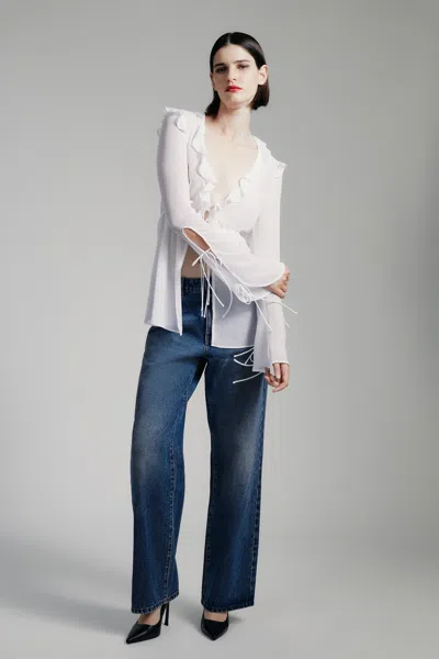 BARDOT DHALIA FRILL BLOUSE