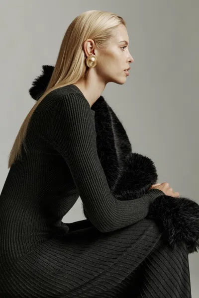 BARDOT HATTIE KNIT MIDI DRESS