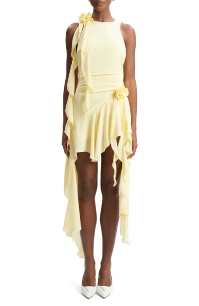 BARDOT BARDOT IVANA RUFFLE ROSETTE GEORGETTE COCKTAIL DRESS