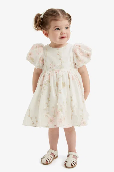 BARDOT JUNIOR BABY GIRL EMBROIDERED POOF MINI DRESS