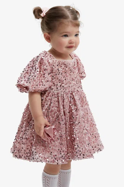 BARDOT JUNIOR BABY GIRL GIULIA VELOUR SEQUIN DRESS