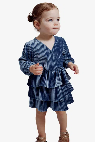 BARDOT JUNIOR BABY GIRL RADIANCE VELOUR MINI DRESS