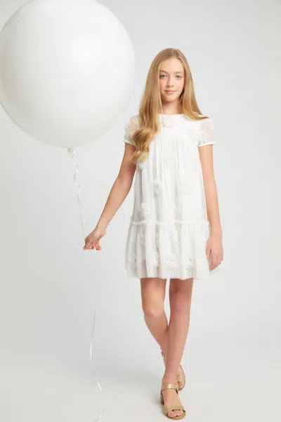BARDOT JUNIOR GIRLS EMARIE FLOWER TIERED DRESS