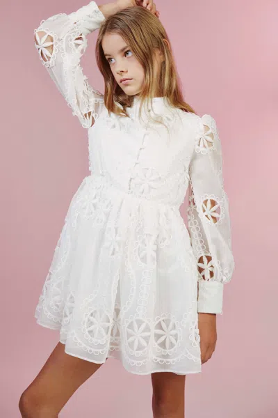 BARDOT JUNIOR GIRLS FIRA FLORAL BRODERIE DRESS