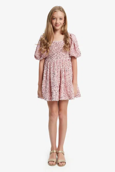 BARDOT JUNIOR GIRLS GIULIA VELOUR SEQUIN DRESS