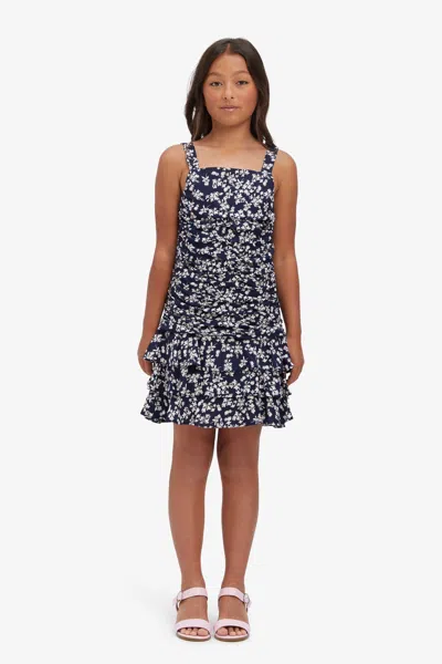 BARDOT JUNIOR GIRLS INDIGO FRILL DRESS
