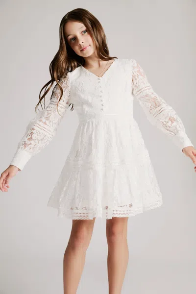 BARDOT JUNIOR GIRLS LENNIE LACE SPARKLE DRESS