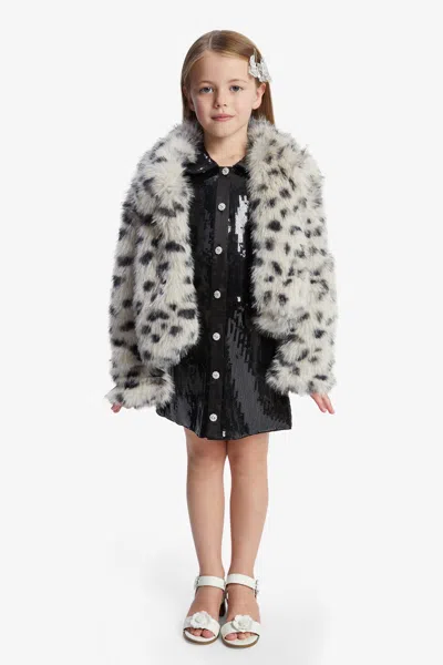 BARDOT JUNIOR GIRLS LEO FAUX FUR COAT