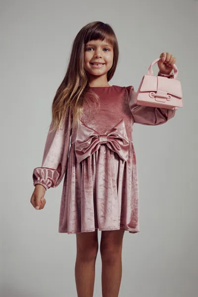 BARDOT JUNIOR GIRLS LINDSEY VELOUR MINI DRESS