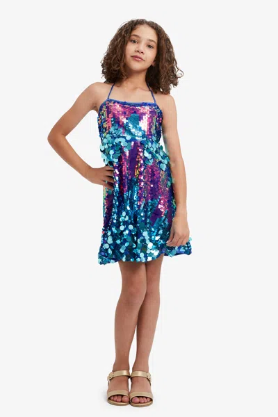 BARDOT JUNIOR GIRLS SEQUIN HALTER DRESS