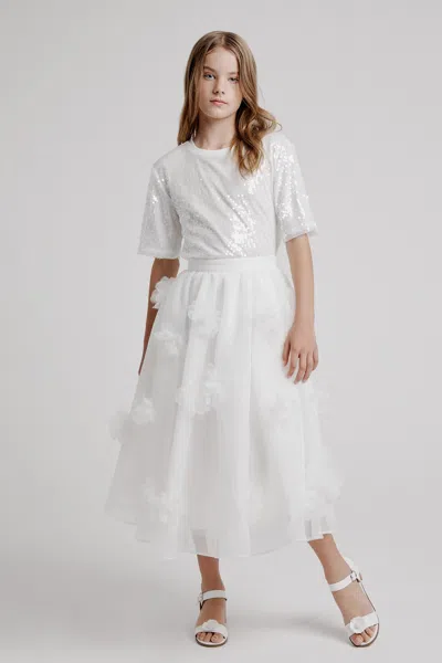 BARDOT JUNIOR GIRLS STELLA SEQUIN TEE