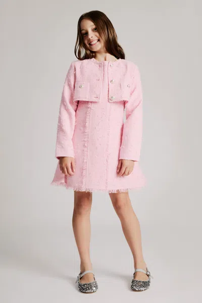 BARDOT JUNIOR GIRLS SUTTON BOUCLE CROP JACKET