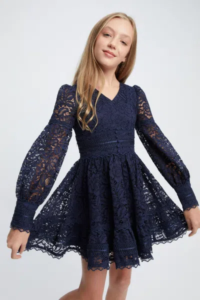 BARDOT JUNIOR GIRLS VENICE LACE MINI DRESS