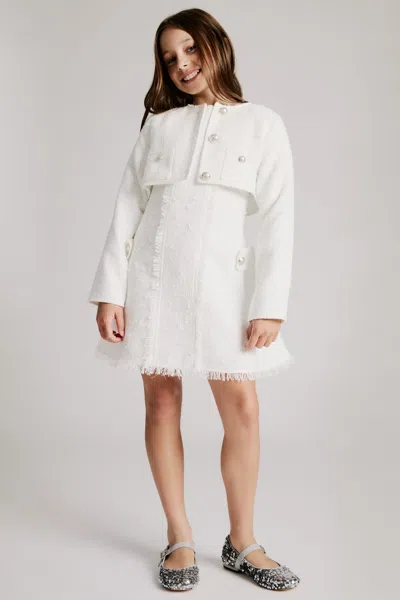 BARDOT JUNIOR GIRLS SUTTON BOUCLE CROP JACKET