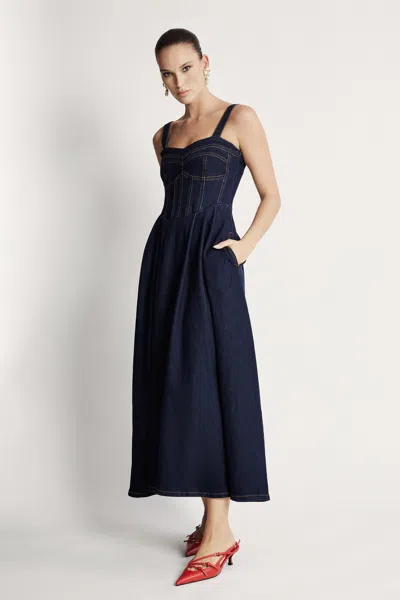 BARDOT LILAH DENIM MIDI DRESS