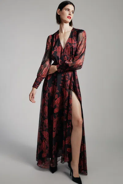 BARDOT LUCIANNA MAXI WRAP DRESS