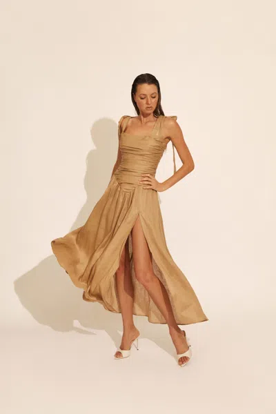 BARDOT MIRELLE LINEN MAXI DRESS