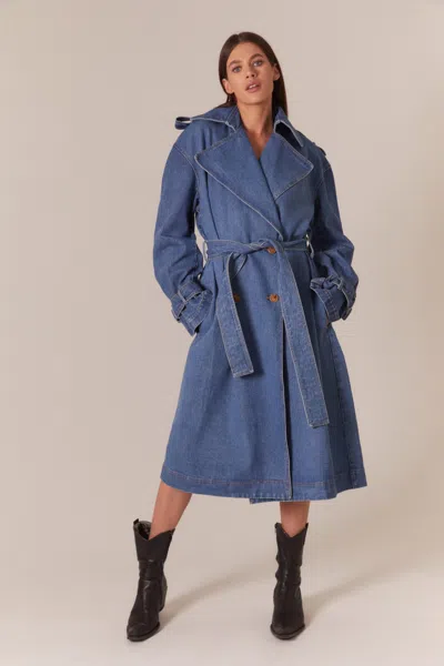 BARDOT OVERSIZED DENIM TRENCH COAT