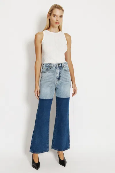 BARDOT PIA TWO TONED FLARED JEANS